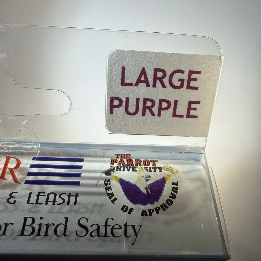 THE AVIATOR Parrot Escape-Proof Harness & Leash Large Purple